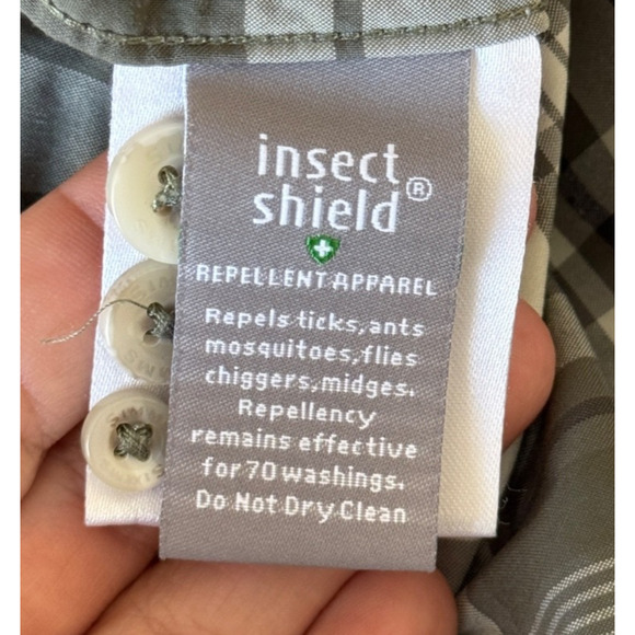 SIMMS Fishing Shirt Mens XL Plaid Long Sleeve Button Up Insect Shield Bugstopper - Picture 8 of 10